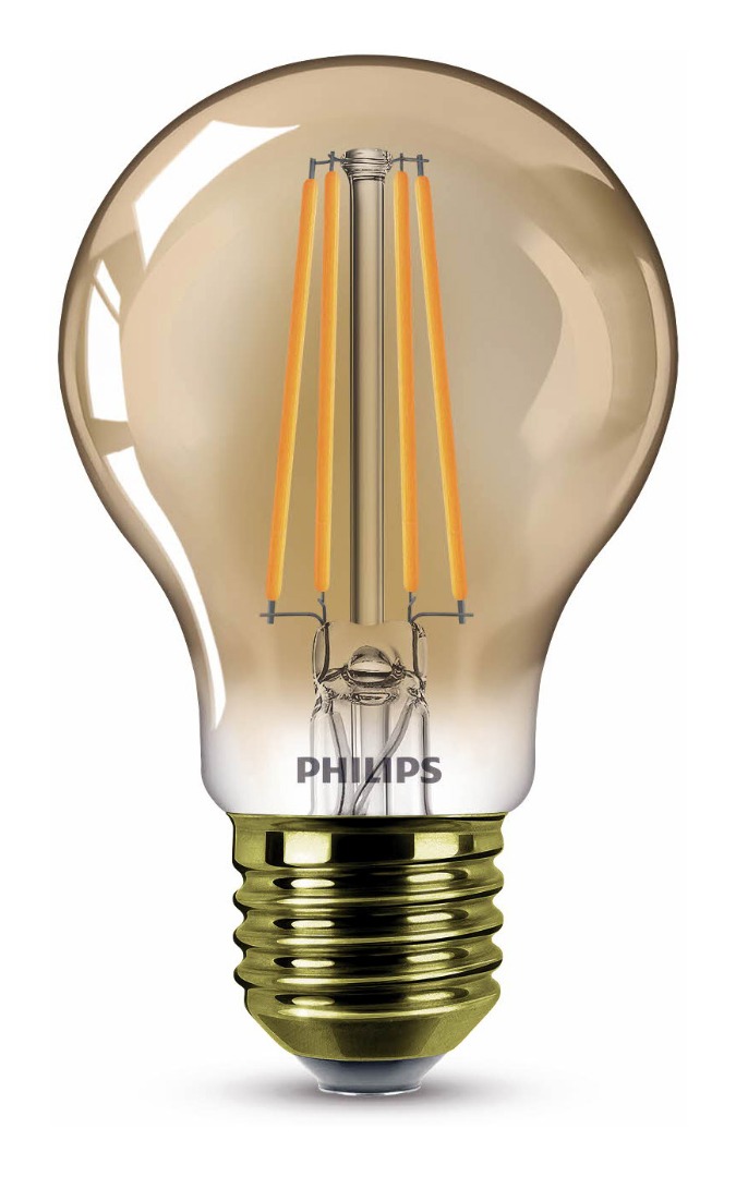 lancering uitlaat Beroep 1x Philips LED Lamp Standaard Dimbaar Flame (8W (50W), E27, goud) -  Ledlampen - Lamp123.nl