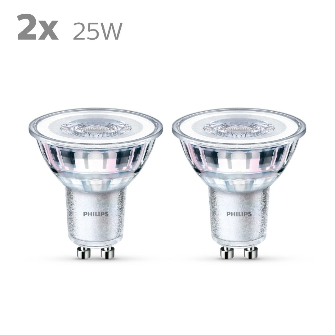 Let op advies Generator Philips LED Spot (2,7W (25W), GU10, 2 stuks) - Ledlampen - Lamp123.nl