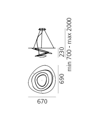Afmetingen hanglamp artemide pirce mini wwwlamp123nl