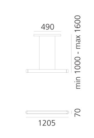 Afmetingen hanglamp artemide talo 120 wwwlamp123nl 3