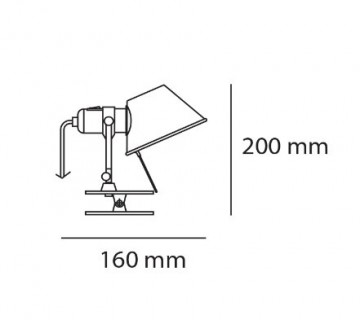 Afmetingen klemplamp pinza micro wwwlamp123nl