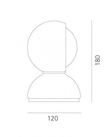 Afmetingen tafellamp artemide eclisse wwwlamp123nl 1
