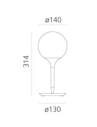 Afmetingen tafellamp castore 14 wwwlamp123nl