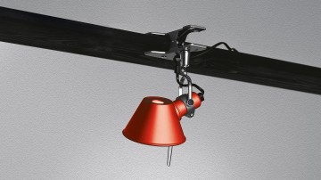 Artemide klemlamp pinza rood wwwlamp123nl1