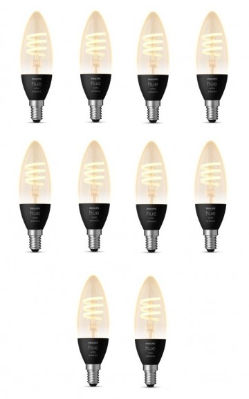 Combideal 10x hue filament kaars white ambiance wwwlamp123nl