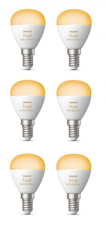 Combideal philips hue kogel white ambiance 6 stuks wwwlamp123nl