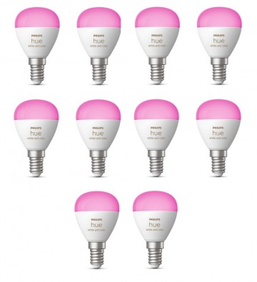 Combideal philips hue kogel wit en gekleurd licht 10 stuks wwwlamp123nl