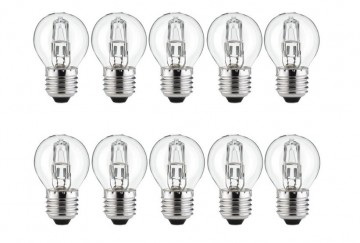 Eco halogeenlampen 10x e27 kogel wwwlamp123nl