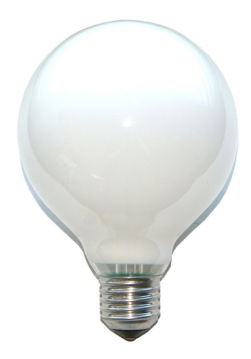 Gloeilamp globe 25w e27 opal 80mm wwwlamp123nl 0