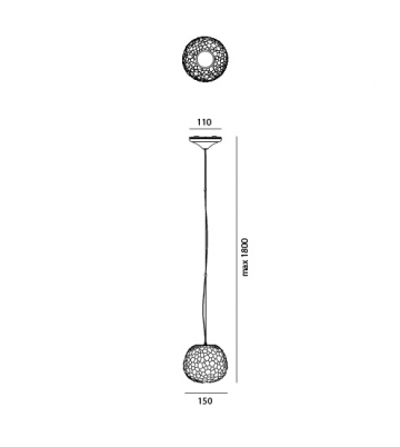 Hanglamp Artemide Meteorite 15 Sospensione