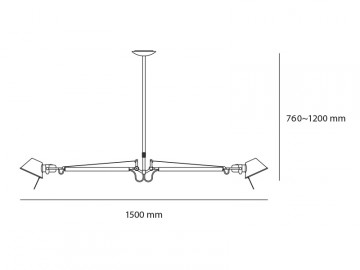 Hanglamp Artemide Tolomeo Sospensione Due Bracci Aluminium