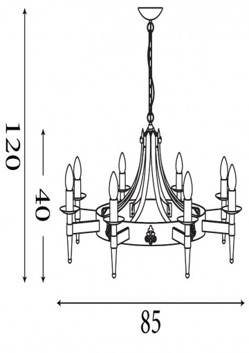 Hanglamp searchlight cartwheel 2428 8bk wwwlamp123nl3
