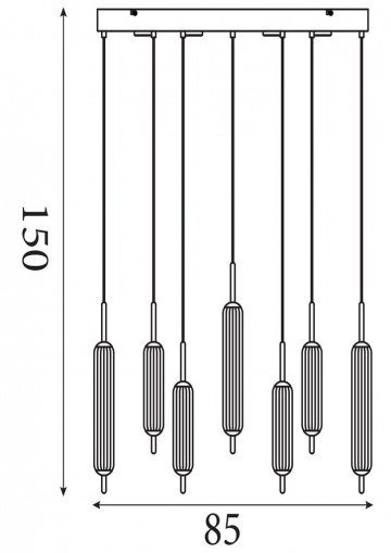 Hanglamp searchlight cattail 76210 7cl wwwlamp123nl6