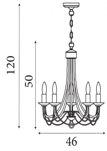 Hanglamp searchlight maypole 6345 5ss wwwlamp123nl2