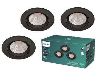 Inbouwspot philips sparkle zwart 3 set wwwlamp123nl