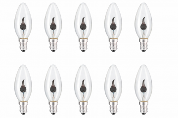 Kaars flikkerend vuureffect 10pack wwwlamp123nl