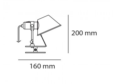 Klemlamp Artemide Tolomeo Pinza Micro