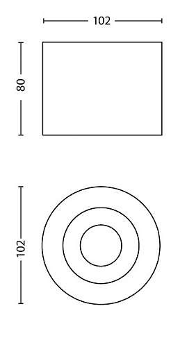 Opbouwspot Philips myLiving Fase 533003116