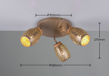 Opbouwspot trio bidar r61573365 wwwlamp123nl