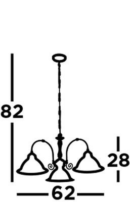 Searchlight hanglamp americandiner 1043 3 lamp123nl3