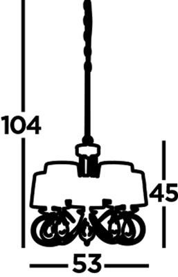 Searchlight hanglamp angelique 1025 5cc lamp123nl3