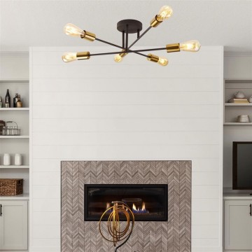 Searchlight hanglamp armstrong 8046 6bk lamp123nl3