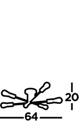 Searchlight hanglamp armstrong 8046 6bk lamp123nl4