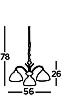 Searchlight hanglamp milanese 1133 3ss lamp123nl3