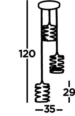 Searchlight hanglamp spring 85583 3bgo lamp123nl3