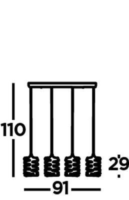 Searchlight hanglamp spring 85583 4bgo lamp123nl3