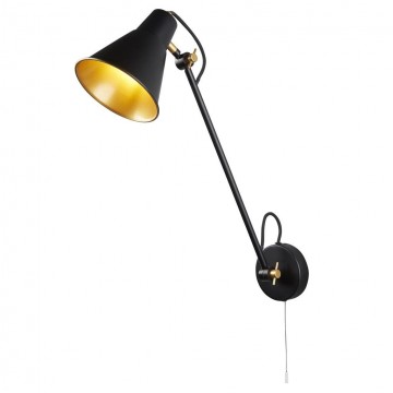 Searchlight wandlamp swingarm 6302bk wwwlamp123nl