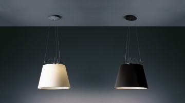 Sfeerfoto hanglamp mega sospensione zwart perkament wwwlamp123nl