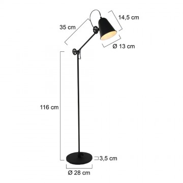 Vloerlamp steinhauer dolphin 1325zw wwwlamp123nl8
