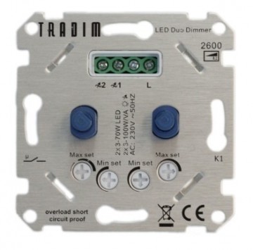 Wanddimmer tradim duo standaard wwwlamp123nl