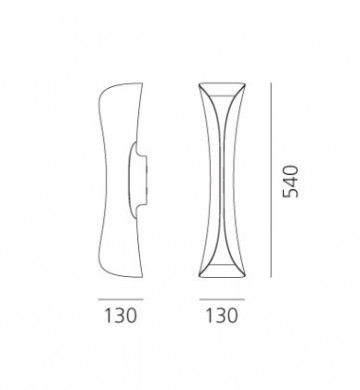 Wandlamp cadmo zwart wit artemide wwwlamp123nl12