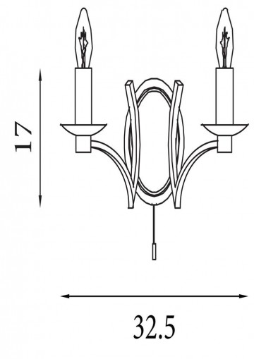 Wandlamp searchlight ascot 41312 2ab wwwlamp123nl4