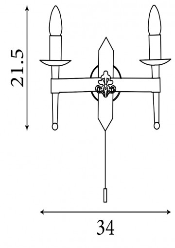 Wandlamp searchlight cartwheel 2422 2bk wwwlamp123nl3