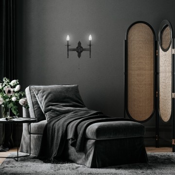 Wandlamp searchlight cartwheel 2422 2bk wwwlamp123nl4