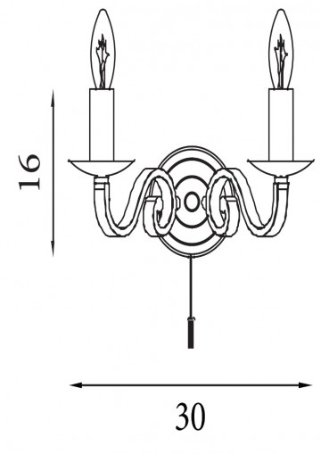 Wandlamp searchlight richmond 1502 2ab wwwlamp123nl2