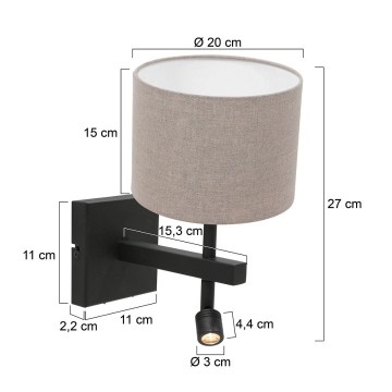Wandlamp steinhauer stang 8203zw wwwlamp123nl3